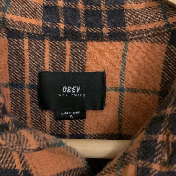 Obey Flannel button up shirt - Picture 2 of 4